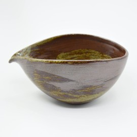 Katakuchi Ball Medium Bizen Style Matcha Bowl, 6.1 fl oz (180 ml), Matcha Bowl (E)