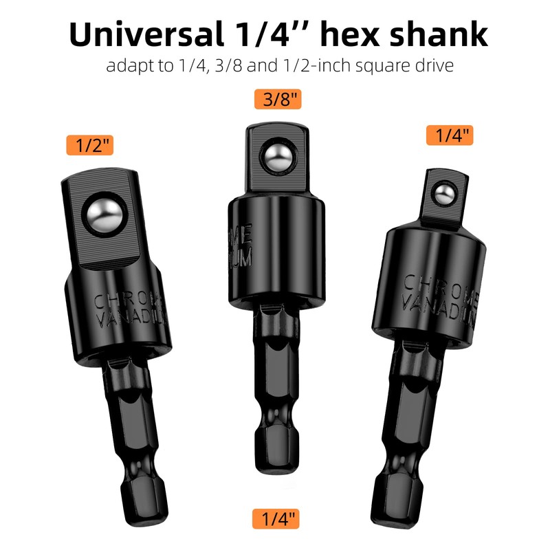 Lanties 31 Pcs Flexible Drill Bit Extension Set, Include 1/4