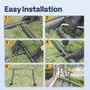 VIVOHOME 2-Pack Hand Rails for Outdoor Steps, Wrought Iron Railing,