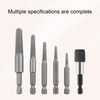 KSOPUERT Hex Shank Broken Screw Extractor Kit 6Pcs Reverse Thread