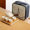 Scizorito Ceramic Portable Travel Tea Set, Chinese Kungfu Tea Set