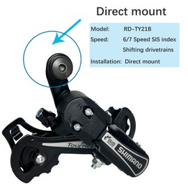 BIYDOO Bicycle Rear Derailleur Tourney RD-TY21 6/7 Speed Direct Mount for MTB Bike