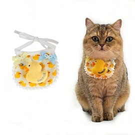 Hjvvr Pet Bib,Cat Collar Decoration,Adjustable Cat Scarf Neckwear with Bow