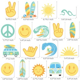 Surf Party Hanging Swirls Hippie Chic Birthday Party Decor Boho Chic Sun Hippie Bus Hanging Swirls Decorated Birthday Supplies for Summer Beach Parties