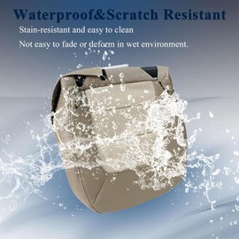 NLQR Driver and Passenger Side Bottom & Top Back Replacement Seat Covers Microfiber Leather Tan Compatible with Ford Expedition 2003 2004 2005 2006