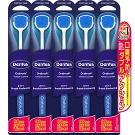 DenTek orabrush Aura Brush, Causes 90% of Bad Breath Removal, Tongue Brush, Tongue Cleaner, Bad Breath Prevention, Oral Care, Tongue Moss Removal, Tongue Polishing Brush (Set of 5)