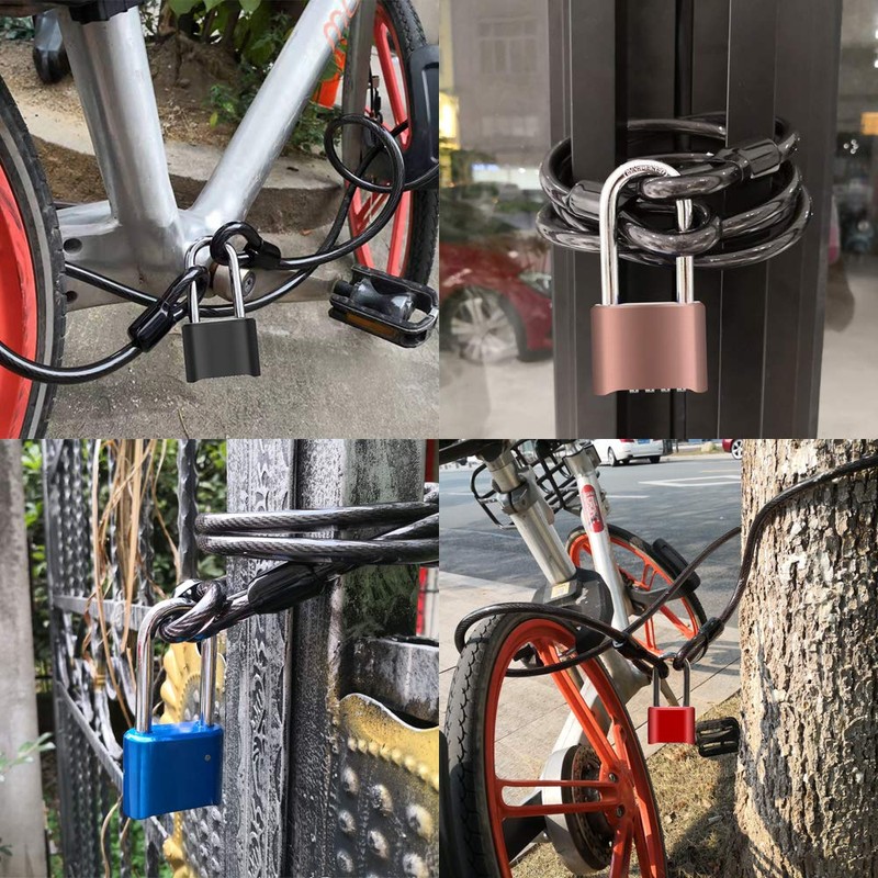 disecu® Heavy Duty Long Shackle 4 Digit Combination Lock Outdoor