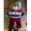 Christmas Holiday Time Snowflake 2024 Teddy Bear, Brown Red WhiteJacket,