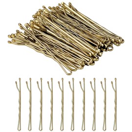 100 Pcs Bobby Pins, Hair Pins with Box, Hair Clips, Long Hair Grips for Women, Girls, Kids, Hair Acessories (2 Inches, Gold)