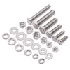 12 Sets M6-1.0 x 25mm Hex Bolts with Hex Nuts
