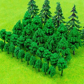 Pack of 40 Model Building Trees, Model Trees Miniature, Landscape Model Trees, Mixed Colourful Model Tree, Mixed Trees, Train Trees, for DIY Landscape, Miniature Landscapes, Sand Table, Landscape (3.5