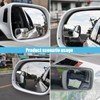 Rectangle Blind Spot Car Mirror - 2" Frameless HD Glass