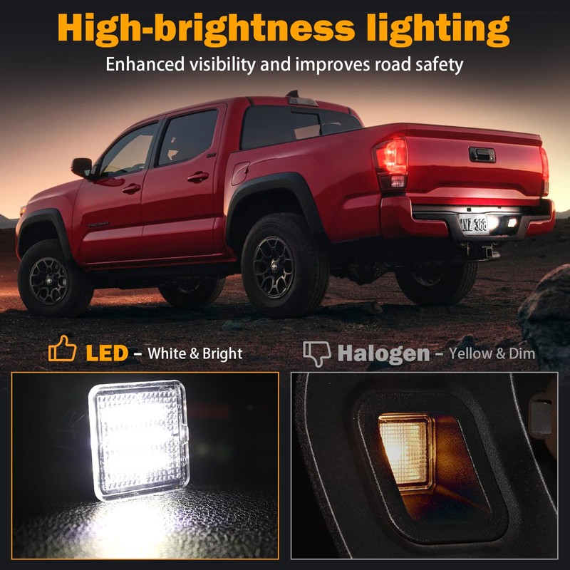 LED License Plate Light Compatible with 2016-2023 Toyota Tacoma &