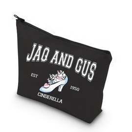 WCGXKO Fairytale Movie Inspired Gift Jaq & Gus Locksmith Makeup Bag Fairy Princess Gift Magic Kingdom Gift for Women (J and G CA)