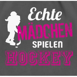 Shirtracer - Gym Bag Backpack - Ice Hockey - Real Girls Play Hockey, 06 Dark Grey