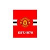 FOCO Man Utd Core Stripe Sherpa Plush Blanket