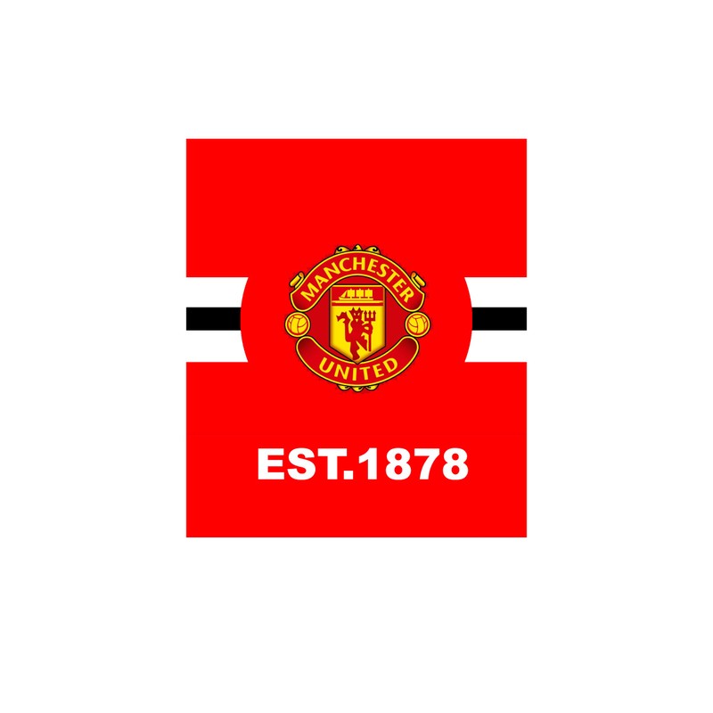 FOCO Man Utd Core Stripe Sherpa Plush Blanket