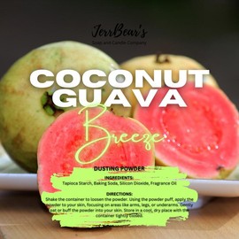 JerrBear’s Custom Body Dusting Powder - Scented - Gentle - Fine Powder Talc-Free Fragrance Moisture Cosmetic Skin Care:_Coconut Guava Breeze