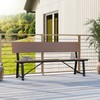 Tangkula 72” Outdoor Bench, Extra Long Patio HDPE Bench for