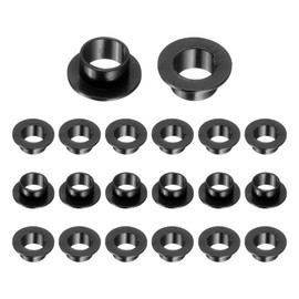 QUARKZMAN 20 Pcs Flange Bushings Plastic Bushings ID 10.2mm x OD 12mm x Length 7mm POM Sockets Black
