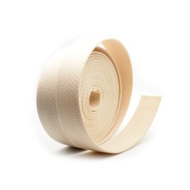 CRAFTMEMORE Heavy Cotton Webbing - Straps for Arts and Crafts, Luxury Bag Strap High Density Webbing (1 1/2 Inch x 50 Yards, Beige)