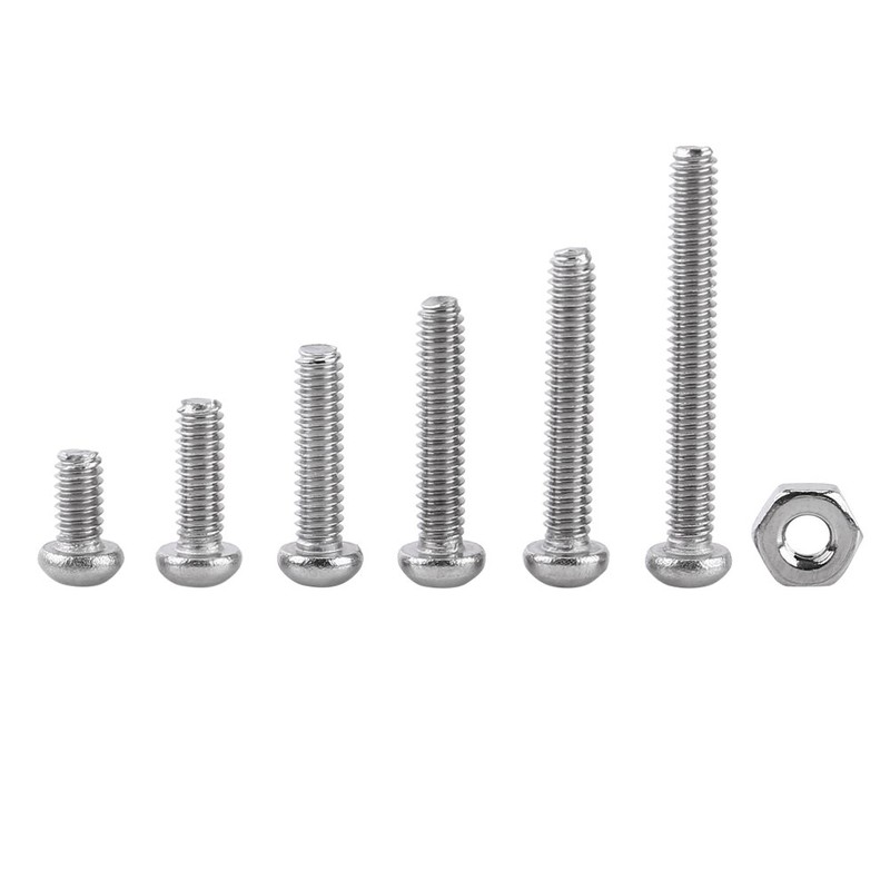 Fasizi 230Pcs M2 304 Stainless Steel Allen Hex Drive Button