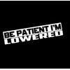 XTRAYXRAY Be Patient I'm Lowered Sticker Car Decal Funny Window