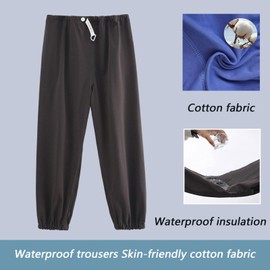 Yodilala TPU Waterproof and Leak-Proof Patient Care Pants,Reusable Incontinence Pants,Leak-Proof and Washable Urinary Incontinence Pants Suitable for Mobility Impaired(Gray, XL)