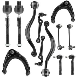 12PCS Front Upper & Lower Control Arms Suspension Kits Fit for Ford Fusion 2006-2007, Fit for Lincoln MKZ 2007, Zephyr 2006, Fit for Mercury Milan 2006-2007