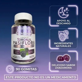 Vitagummy Toronjil Pasiflora Gomitas Adulto Relajantes Mejora Sueño Sabor Zarzamora