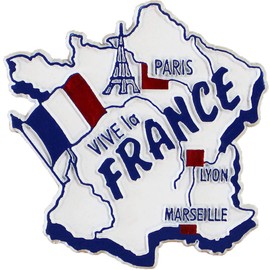 France Country Outline Refrigerator Magnet, Approximate Size 2 inch x 3 inch