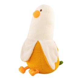 GETJOY Chicken Plush, Banana Duck Plush Toy, Soft Stuffed Animal for Kids and Adults, Hugging Companion for Emotional Comfort, Decorative Plush for Home and Office, Stress Relief Toy for All Ages