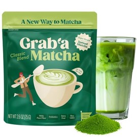 Graba Té Verde Matcha Instantáneo Orgánico En Polvo GrabA Matcha Con Prebióticos, Sin Azúcar, Fácil De Preparar Para Matcha Latte, Un Regalo Único De 