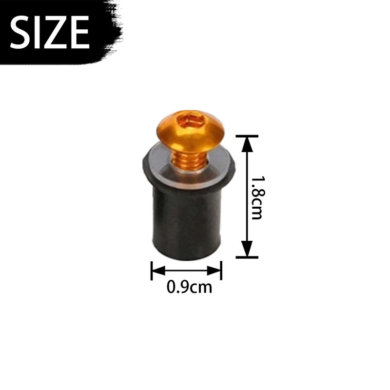 CGEAMDY Pack of 10 Windscreen Nuts, 5 mm Motorcycles Windscreen
