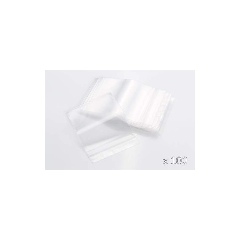 Clear Zip Bags - Pack of 100 - Thickness 50