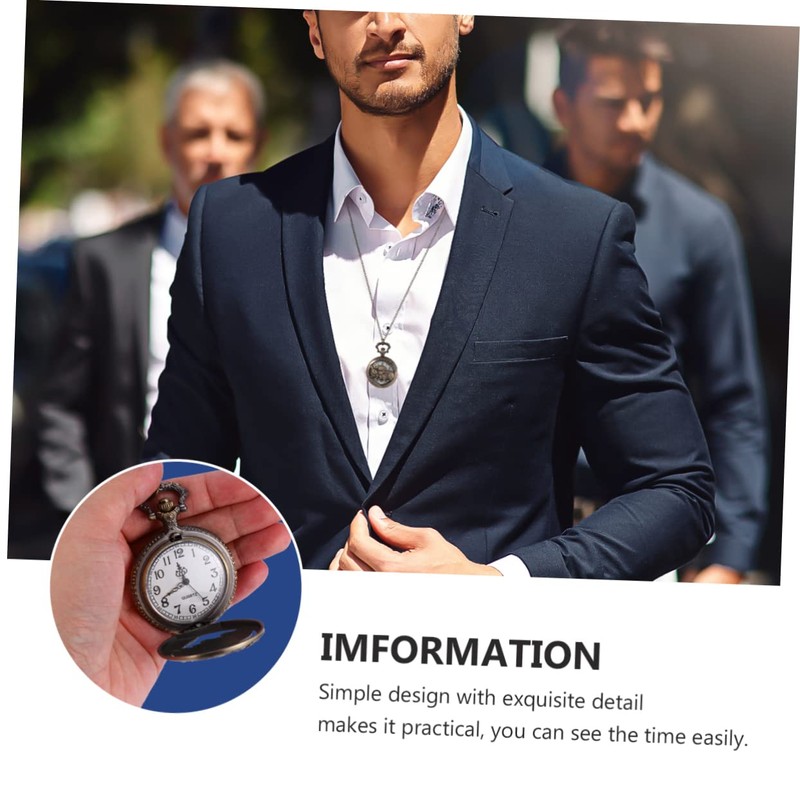 Gatuida Vintage Pocket Watch Mens Creative Pocket Watch Hollow Animal