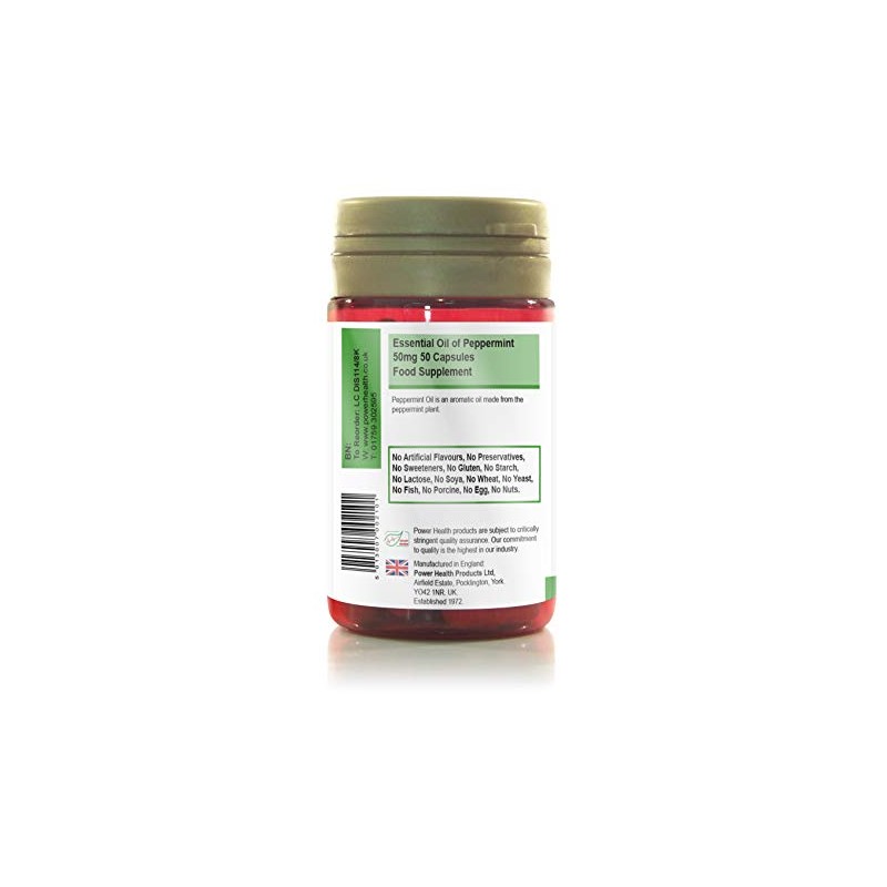 Power Health 50mg Peppermint Oil Capsules - Pack of 150