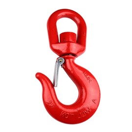 2 Tons 360 Swivel Lifting Hook Red with Latch Heavy Duty Swivel Hook Swivel Chain Hook Lifting for Industry Ship Building