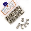90 Sets Silvery Chicago Binding Screws Assorted Kit Nail Rivet