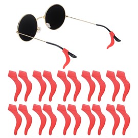 HARFINGTON 15 Pairs Glasses Ear Grip Silicone Anti-slip Ear Hook Eyewear Retainer Eyeglass Temple Tip Holder for Daily Wear Glasses Sunglasses Reading Eyeglasses, Red