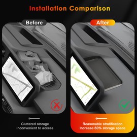 BSTW for Car Dash Storage Tray for 2024 2025 Toyota Land Cruiser 250 Prado 5th Gen J250 LC250 Center Console Dashboard Organizer Insert Tray for Land Cruiser Accessories (for Land Cruiser Dash Tray)