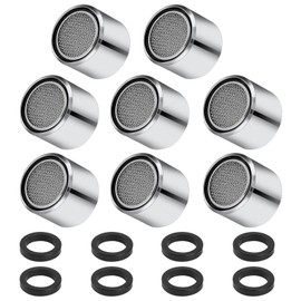 Pack of 8 Aerator M22, Wasserhansip, M22 Tap Strainer Attachment Insert, Filter Chrome-Plated Tap Bubbler for Bathroom, Kitchen (22 mm Internal Thread)