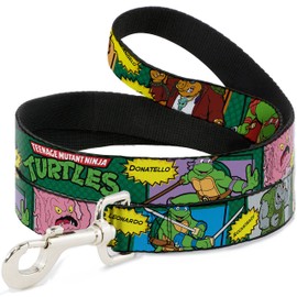 Dog Leash Ninja Turtles Character Comic Scenes 6 Feet Long 1.0 Inch Wide