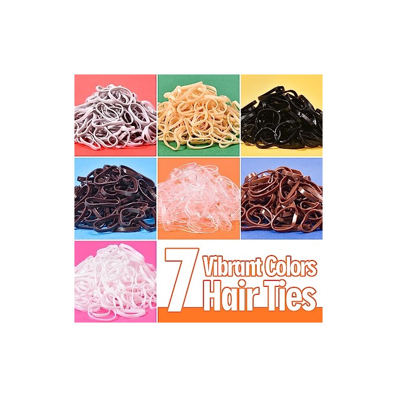 TsMADDTs Pequeñas Gomas Elásticas para El Cabello, 2000 Unidades de
