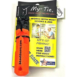 3A Outdoors My-Tie Fishing knot tying tool from 3A Outdoors (With Safety Lanyard) - Blaze Orange