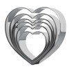 Bakerpan Bakerpan Stainless Steel Heart Cookie Cutter Set, Heart Cookie Cutters for Baking