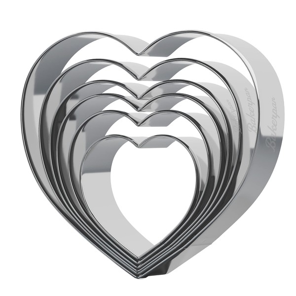 Bakerpan Bakerpan Stainless Steel Heart Cookie Cutter Set, Heart Cookie