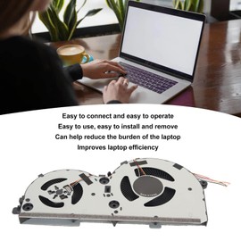 Yunseity Replacement CPU Cooling Fan 4 Pin CPU Cooling Fan Silent for Ideapad L340 Gaming Laptop L340-17IRH L340-15IRH Series Laptop Fan