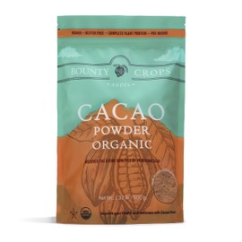 BOUNTY CROPS Organic Cacao Powder (1.3 lb - 21 oz - 600 gr), Rich in Antioxidants, Non GMO, Gluten Free, Unsweetened Superfood, Made from Finest Cacao Beans