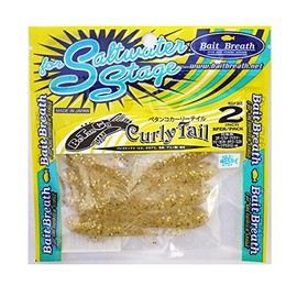 Bait Breath(ベイトブレス) ワーム BeTanCoカーリー2 S802 クリアー/ゴールド